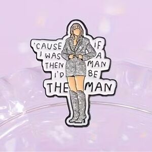 Taylor Swift Inspired Glitter Enamel Pin